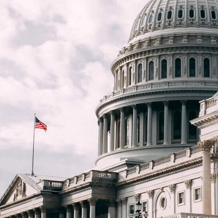 Cropped image of the Washington D.C. capitol